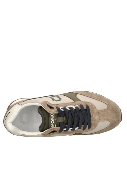 Sneakers in pelle e tessuto MONO WAY | RIDER 39 MBEIGE-MARRONE-VERDE-BIANCO